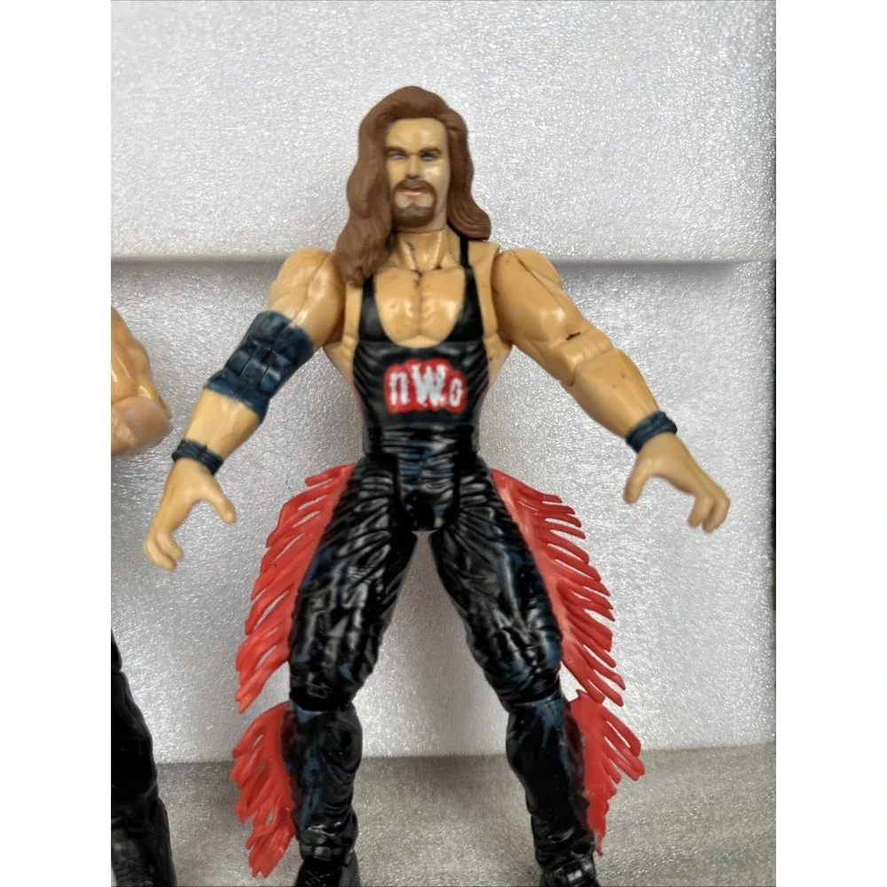 Vintage WCW Kevin Nash Slam N Crunch Konnan Figures 1999 Toy Biz WWF WWE